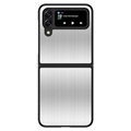 Husă Hibrid Samsung Galaxy Z Flip4 din Oțel Inoxidabil - Argintiu
