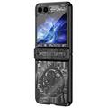 Husă din plastic galvanizat Samsung Galaxy Z Flip6/Z Flip7 FE Mechanical Legend - Negru
