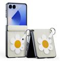 Husă cu inel pentru degete / curea pentru mână Samsung Galaxy Z Flip7 Dux Ducis Luvy - Alb / Star