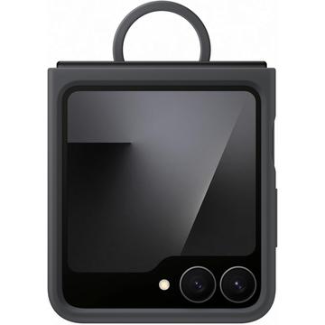 Husă Silicon cu Inel Samsung Galaxy Z Flip7 FE - EF-PF741TBEGWW - Negru