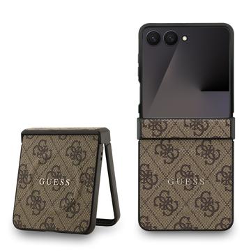 Husă inelară colorată Guess 4G Samsung Galaxy Z Flip7 - Compatibil MagSafe - maro