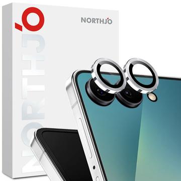 Set de protecție pentru obiectivul camerei Samsung Galaxy Z Flip7 Northjo - Argint