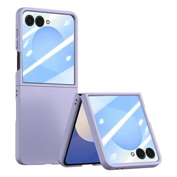Samsung Galaxy Z Flip7 Husă din plastic cu protector de ecran exterior din sticlă călită - Violet