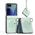 Husă cu inel pentru degete / curea pentru mână Samsung Galaxy Z Flip8 Dux Ducis Luvy - Verde / Trifoi