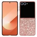 Husă Hibrid Samsung Galaxy Z Flip8 - Glitter - Auriu Roze