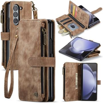 Husă Portofel Samsung Galaxy Z Fold6 - Caseme C30 Multifunctional - Maro