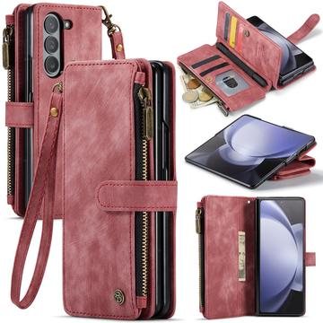 Husă Portofel Samsung Galaxy Z Fold6 - Caseme C30 Multifunctional - Roșu