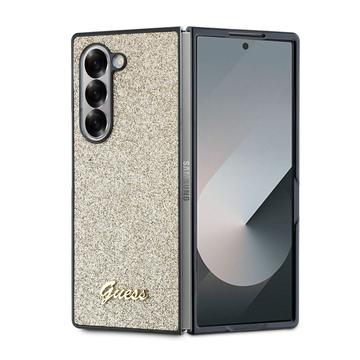 Husă Hibrid Samsung Galaxy Z Fold6 - Guess Glitter Flakes Metal Logo - Auriu