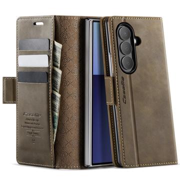 Geantă de portofel cu textură de vițel și blocare RFID Samsung Galaxy Z Fold7 Caseme 033