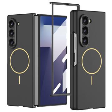 Husă magnetică subțire cu protector de ecran din sticlă călită Samsung Galaxy Z Fold7 GKK - Negru