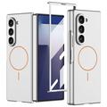 Husă magnetică subțire cu protector de ecran din sticlă călită Samsung Galaxy Z Fold7 GKK - Argint