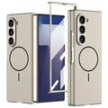 Husă magnetică subțire cu protector de ecran din sticlă călită Samsung Galaxy Z Fold7 GKK - Gri titan