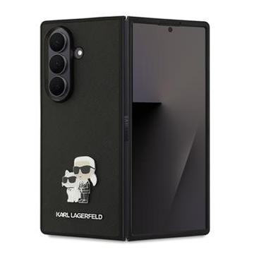 Husă Samsung Galaxy Z Fold7 Karl Lagerfeld Saffiano Metal Karl and Choupette - negru