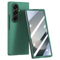 Samsung Galaxy Z Fold7 Husă din plastic cu protector de ecran exterior din sticlă călită - Verde închis