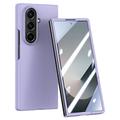Samsung Galaxy Z Fold7 Husă din plastic cu protector de ecran exterior din sticlă călită - Violet