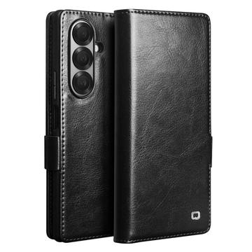 Husă Piele Portofel Samsung Galaxy Z Fold7 - Qialino Classic - Negru