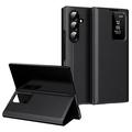 Husă Flip Samsung Galaxy Z Fold7 Smart Clear View cu slot pentru card - Negru