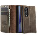 Geantă de portofel cu textură de vițel și blocare RFID Samsung Galaxy Z Fold8 Caseme 033 - cafea