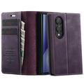 Geantă de portofel cu textură de vițel și blocare RFID Samsung Galaxy Z Fold8 Caseme 033 - Violet