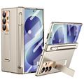 Husă cu balama magnetică Samsung Galaxy Z Fold8 Ultra, cu stylus și folie de protecție din sticlă temperată - Auriu șampanie