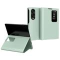 Husa portofel Samsung Galaxy Z Fold8 Smart Clear View cu slot pentru card - Verde deschis