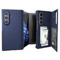 Samsung Galaxy Z TriFold Husă cu slot pentru card și suport multi-unghi - albastru închis
