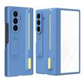 Samsung Galaxy Z TriFold Husă cu suport, protecție pentru ecran din sticlă securizată și stylus - Albastru Cer