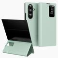Husa portofel Samsung Galaxy Z TriFold Smart Clear View cu slot pentru card - Verde deschis