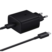 Samsung USB-C Fast Travel Charger with Cable EP-TA845EBE / EP-DW767JBE - 45W - vrac - Negru