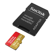 Card de memorie SanDisk Extreme microSDXC UHS-I U3 SDSQXAH-064G-GN6AA - 64GB