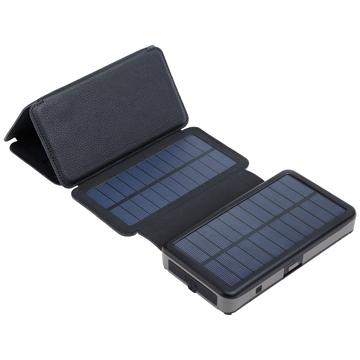 Sandberg Active 20W Water Resistant Solar Power Bank cu lanternă - 20000mAh, 2x USB-A, USB-C - Negru