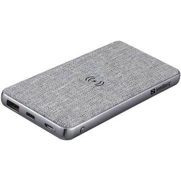 Sandberg Qi Power Bank 10000mAh - PD 20W, USB-C/USB-A - Gri