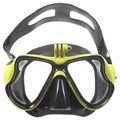 Mască de scufundări cu suport universal pentru cameră de acțiune - Galben/Negru