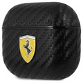 Husă cu Breloc AirPods 3 - Scuderia Ferrari Carbon - Negru