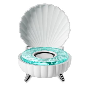 Difuzor Bluetooth în formă de scoică cu iluminare ambientală RGB - alb