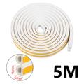 Bandă de etanșare EPDM autoadezivă pentru uși și ferestre - 5m, 9x6mm - Alb