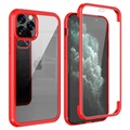 Husă Hibrid iPhone 11 Pro - Shine&Protect 360 - Roșu / Clar