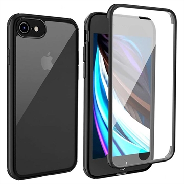 Husă Hibrid iPhone 7/8/SE (2020)/SE (2022) - Shine&Protect 360 - Negru / Clar