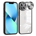 Husă hibridă cu absorbție a șocurilor pentru iPhone 13 cu protecție pentru cameră