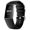 Curea Ceas Silicon Cu Conectori Fitbit Charge 3 - Negru