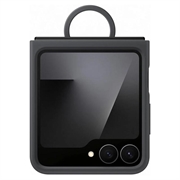 Husă Silicon cu Inel Samsung Galaxy Z Flip7 FE - EF-PF741TBEGWW - Negru