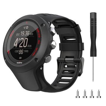 Curea din silicon pentru Suunto Ambit3 Peak/Sport/Vertical - Negru