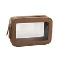 Un singur strat de machiaj transparent sac de machiaj sac de piele PU impermeabil sac de cosmetice