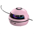 Dispozitiv Sărit Coarda cu Boxă Bluetooth și Lampă LED - Roz