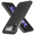 Capac Protecție Subțire Samsung Galaxy Z Flip4 - Fibră Carbon - Negru