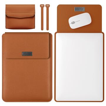 Husă de protecție universală Slim Fit 3-in-1 pentru tabletă/laptop - 13" - maro