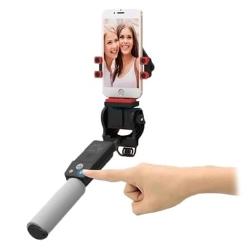 Stick pentru selfie fără fir inteligent cu rotație de 360 de grade - negru