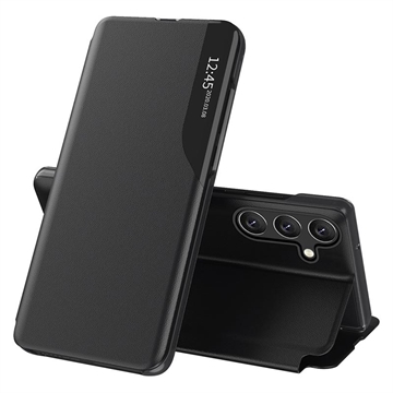 Husă Flip Samsung Galaxy S25 FE - Smart Clear View - Negru
