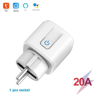 Smart Plug 16A/20A WiFi priză de priză pentru Amazon Alexa Google Assistant - Alb / UE Plug/20A