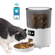 Distribuitor automat de hrană Smart WiFi pentru câini și pisici - 4l - Alb